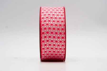 Яскраво-рожева складна геометрія стрічка з дизайном Ribbon_K1776-296